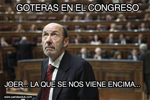 Goteras en el congreso de los Diputados